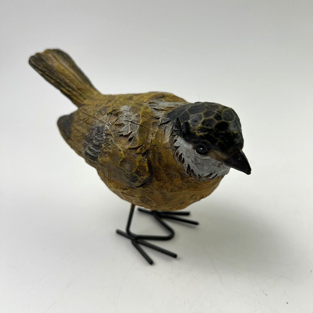 Resin Bird Art Style Sculpture Metal Connecting Feet For A Craft Or An Add To…